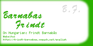 barnabas frindt business card